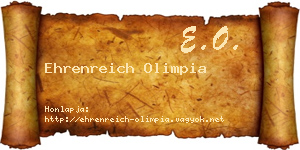 Ehrenreich Olimpia névjegykártya
